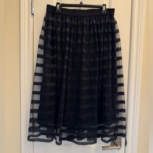 Metro Wear Black Tulle Skirt Sheer 1X Whimsigoth fairygrunge Darkfairy Gothic